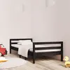 Image de vidaXL Cadre de lit sans matelas noir 75x190 cm bois de pin massif