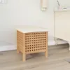 Image de vidaXL Tabouret de salle de bain 48x47,5x52 cm Bois massif de noyer350350