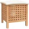 Image de vidaXL Tabouret de salle de bain 48x47,5x52 cm Bois massif de noyer vidaXL vidaXL
