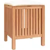 Image de Tabouret De Salle De Bain 40,5x40x52 Cm Bois Massif De Noyer