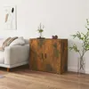 Image de vidaXL Buffet Chêne fumé 80x33x70 cm Bois d'ingénierie816565