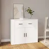 Image de vidaXL Buffet Blanc 80x33x70 cm Bois d'ingénierie816568