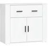 Image de vidaXL Buffet Blanc 80x33x70 cm Bois d'ingÃ©nierie