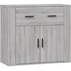 Image de vidaXL Vidaxl Buffet Sonoma Gris 80x33x70 Cm Bois D'ingénierie