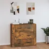 Image de vidaXL Buffet Chêne fumé 80x33x70 cm Bois d'ingénierie816581