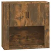 Image de vidaXL Vidaxl Armoire Murale Chêne Fumé 80x33x80 Cm Bois D'ingénierie