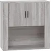 Image de vidaXL Vidaxl Armoire Murale Sonoma Gris 80x33x80 Cm Bois D'ingénierie