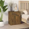 Image de vidaXL Table de chevet Chêne fumé 50x36x60 cm Bois d'ingénierie816725
