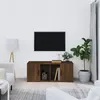 Image de vidaXL Meuble TV Chêne marron 100x35x40 cm Bois d'ingénierie816807