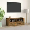 Image de vidaXL Meuble TV Chêne fumé 100x35x40 cm Bois d'ingénierie816813