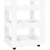 Image de vidaXL Vidaxl Chariot De Cuisine Blanc 60x45x80 Cm Bois D'ingénierie
