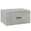 Image de vidaXL Vidaxl Table De Chevet Murale Gris Béton 50x36x25 Cm
