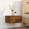 Image de vidaXL Table de chevet murale Chêne marron 50x36x25 cm816854