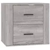Image de VidaXL 816862 Table de nuit et table de chevet Gris, ChÃªne