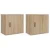 Image de Vidaxl Tables De Chevet Murales 2 Pcs ChÃªne Sonoma 50x30x47 Cm