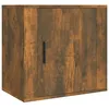 Image de Vidaxl Table De Chevet Murale ChÃªne FumÃ© 50x30x47 Cm