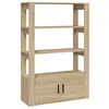 Image de Vidaxl Buffet ChÃªne Sonoma 80x30x119,5 Cm Bois D'ingÃ©nierie