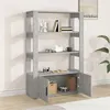 Image de vidaXL Buffet Gris béton 80x30x119,5 cm Bois d'ingénierie