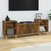 Image de vidaXL Meuble TV Chêne fumé 160x35x55 cm Bois d'ingénierie821193