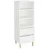 Image de vidaXL Buffet haut Blanc 40x36x110 cm Bois d'ingÃ©nierie