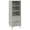 Image de vidaXL Buffet haut Gris bÃ©ton 40x36x110 cm Bois d'ingÃ©nierie
