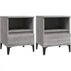 Image de vidaXL Vidaxl Tables De Chevet 2 Pcs Sonoma Gris 40x35x50 Cm