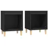 Image de vidaXL Tables de chevet 2 pcs Noir 40x35x50 cm