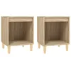 Image de Vidaxl Tables De Chevet 2 Pcs ChÃªne Sonoma 40x35x50 Cm