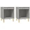 Image de vidaXL Tables de chevet 2 pcs Gris bÃ©ton 40x35x50 cm