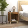 Image de vidaXL Table de chevet Chêne fumé 40x35x50 cm821868