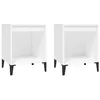 Image de vidaXL Tables de chevet 2 pcs Blanc 40x35x50 cm