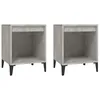Image de vidaXL Tables de chevet 2 pcs Gris bÃ©ton 40x35x50 cm