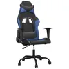 Image de vidaXL Chaise de jeu Noir et bleu Similicuir