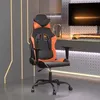 Image de vidaXL Chaise de jeu Noir et orange Similicuir