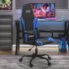 Image de vidaXL Chaise de jeu Noir et bleu Similicuir