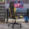 Image de vidaXL Chaise de jeu Noir et doré Similicuir