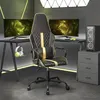 Image de vidaXL Chaise de jeu Noir et doré Similicuir