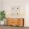 Image de vidaXL Buffets 3 pcs Bois d'acacia solide (345227x2+345230)
