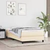 Image de vidaXL Cadre de lit sans matelas crème 90x200 cm tissu3120489