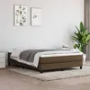 Image de vidaXL Cadre de lit sans matelas marron foncé 140x190 cm tissu3120511