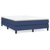 Image de vidaXL Cadre de lit Bleu 140x190 cm Tissu