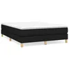 Image de vidaXL Cadre de lit Noir 140x190 cm Tissu