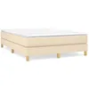Image de vidaXL Vidaxl Cadre De Lit Crème 140x190 Cm Tissu