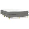 Image de vidaXL Cadre de lit Gris foncÃ© 140 x 200 cm Tissu