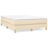 Image de vidaXL Cadre de lit CrÃ¨me 140 x 200 cm Tissu