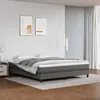Image de vidaXL Cadre de lit Gris 180x200 cm Similicuir