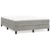 Image de vidaXL Cadre de lit Gris clair 140x190 cm Velours