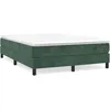 Image de vidaXL vidaXL Cadre de lit Vert foncé 140x190 cm Velours