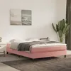 Image de vidaXL Cadre de lit sans matelas rose 140x200 cm velours3120777