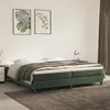 Image de vidaXL Cadre de lit sans matelas vert foncé 200x200 cm velours3120793